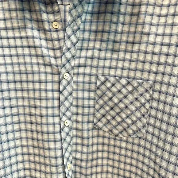 Ted Baker Shirt Specialist Men’s Blue Plaid Shirt - Size: 5 - Picture 4 of 7